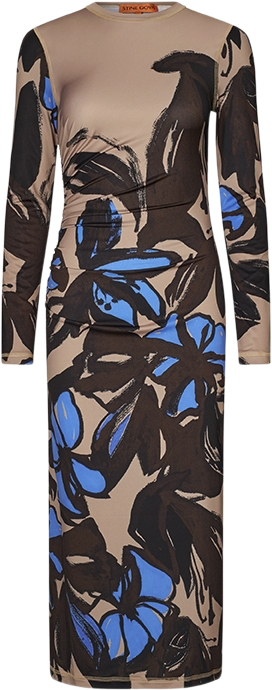 Gathered Long Sleeve Midi Dress 2244 Stocking Jersey